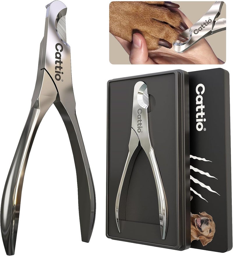 Cattio Dog Nail Clippers - All Steel Material, Built-in Spring,Heavy Duty Dog Nail Trimmer Full Metal Razor Sharp Professional for All Dogs Cats with Thick Toena,Dog Nail Trimmers - Image 1